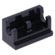LEGO kocka csuklós elem alapja (zsanér) 1×2, fekete (3937)